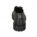 Chaussure haute pour hommes en cuir noir avec lacets et bout Brogue - Pointures disponibles:  36, 47