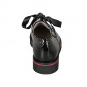 Woman's laced derby shoe in black patent leather heel 3 - Available sizes:  32