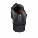 Mocasino para mujer en piel negra con cadena cuña 4 - Tallas disponibles:  43