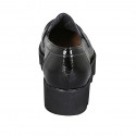 Mocassino da donna in vernice nera zeppa 4 - Misure disponibili: 43, 44