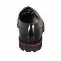 Man's laced derby shoe in black brush-off leather - Available sizes:  49