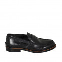Mocassino da uomo in pelle di colore nero - Misure disponibili: 47, 49
