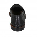 Mocasino para hombre en piel de color negro - Tallas disponibles:  47, 49