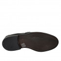 Mocassin pour hommes en cuir de couleur noir - Pointures disponibles:  47, 49