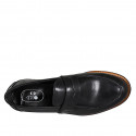 Mocassin informel pour hommes en cuir de couleur noir - Pointures disponibles:  37