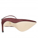 Decolté da donna in camoscio bordeaux tacco 12 - Misure disponibili: 42