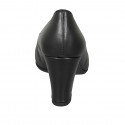 Escarpin pour femmes en cuir noir talon 7 - Pointures disponibles:  32