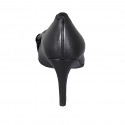 Escarpin pour femmes en cuir noir avec chaîne talon 8 - Pointures disponibles:  32