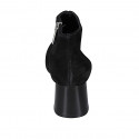 Stivaletto basso da donna con cerniera in camoscio nero tacco 6 - Misure disponibili: 42