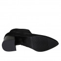 Stivaletto basso da donna con cerniera in camoscio nero tacco 6 - Misure disponibili: 42