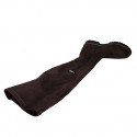 Woman's over-the-knee boot in brown suede and elastic material with half zipper heel 3 - Available sizes:  34
