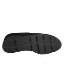 Zapato para mujer con plantilla extraible en gamuza negra cuña 4 - Tallas disponibles:  31