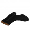 Stivaletto da donna con cerniera e puntale in camoscio nero tacco 5 - Misure disponibili: 32