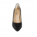 Escarpin à bout pointu pour femmes en cuir verni noir avec talon 9 - Pointures disponibles:  32