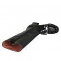 Bottes pour femmes en cuir noir avec fermeture éclair interieur et accessoire talon 5 - Pointures disponibles:  42, 45