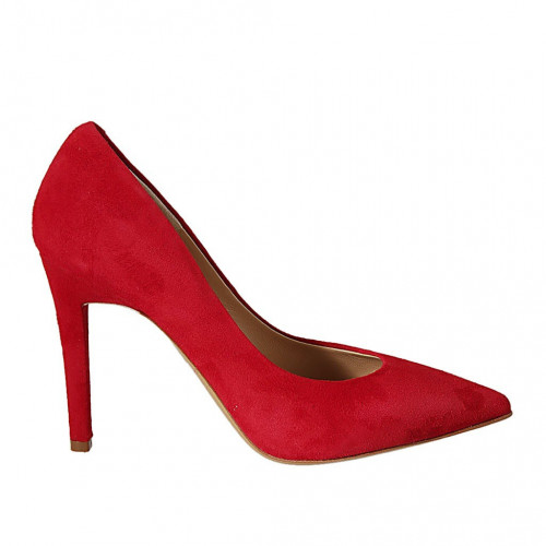 Women's pointy pump shoe in red...