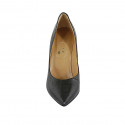 Escarpin pour femmes en cuir imprimé noir talon 9 - Pointures disponibles:  31