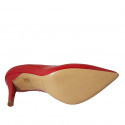 Escarpin pour femmes en cuir verni rouge talon 9 - Pointures disponibles:  32