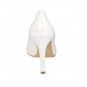 Escarpin à bout pointu pour femmes en cuir blanc talon 9 - Pointures disponibles:  42, 43, 44