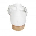 Chaussure ouverte pour femmes en cuir blanc avec courroie talon 2 - Pointures disponibles:  32, 42