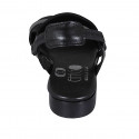 Sandalo da donna in pelle nera con cinturino elastico tacco 2 - Misure disponibili: 33