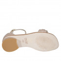 Scarpa aperta da donna con cinturino e catena in pelle nude tacco 3 - Misure disponibili: 33, 42