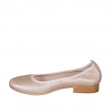 Woman's ballerina in copper laminated leather heel 2 - Available sizes:  32