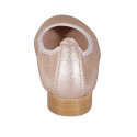 Woman's ballerina in copper laminated leather heel 2 - Available sizes:  32