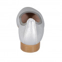 Ballerine pour femmes en cuir lamé argent talon 2 - Pointures disponibles:  32