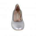 Ballerine pour femmes en cuir lamé argent talon 2 - Pointures disponibles:  32