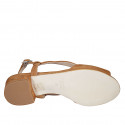 Sandale pour femmes en daim cognac talon 2 - Pointures disponibles:  32