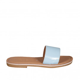 Woman's mules in light blue...