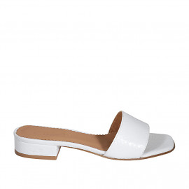 Woman's open mules in white...