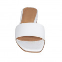 Mule pour femmes en cuir verni imprimé blanc talon 2 - Pointures disponibles:  42