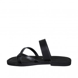 Sabo de dedo para mujer en piel negra tacon 1 - Tallas disponibles:  32 2