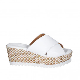 Woman's mules in white...