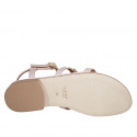 Sandalo da donna con strass e cinturino in pelle nude tacco 2 - Misure disponibili: 42, 43