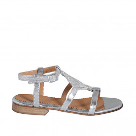 Woman's sandal in silver...