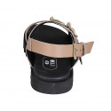 Sandale pour femmes avec boucles réglables en cuir nue talon compensé 2 - Pointures disponibles:  32, 33, 42