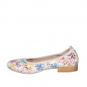 Ballerine pour femmes en daim imprimé multicouleur talon 2 - Pointures disponibles:  32