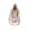 Ballerine pour femmes en daim imprimé multicouleur talon 2 - Pointures disponibles:  32