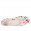 Woman's ballerina shoe in multicolored printed suede heel 2 - Available sizes:  32