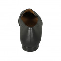 Mocassin pour femmes en cuir noir avec talon 1 - Pointures disponibles:  42
