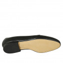 Mocassin pour femmes en cuir noir avec talon 1 - Pointures disponibles:  42