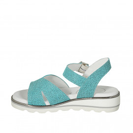 Woman's sandal in turquoise... 2