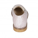 Mocassino da donna con accessorio in pelle stampata rosa tacco 2 - Misure disponibili: 32, 45