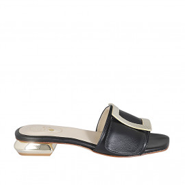 Woman's mules in black and...