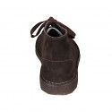 Chaussure pour hommes avec lacets en daim marron foncé - Pointures disponibles:  46