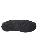 Chaussure à lacets pour hommes avec semelle amovible en cuir noir - Pointures disponibles:  46, 47, 54
