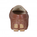 Mocassin pour hommes avec semelle amovible en cuir cognac - Pointures disponibles:  38, 50, 51, 53, 54